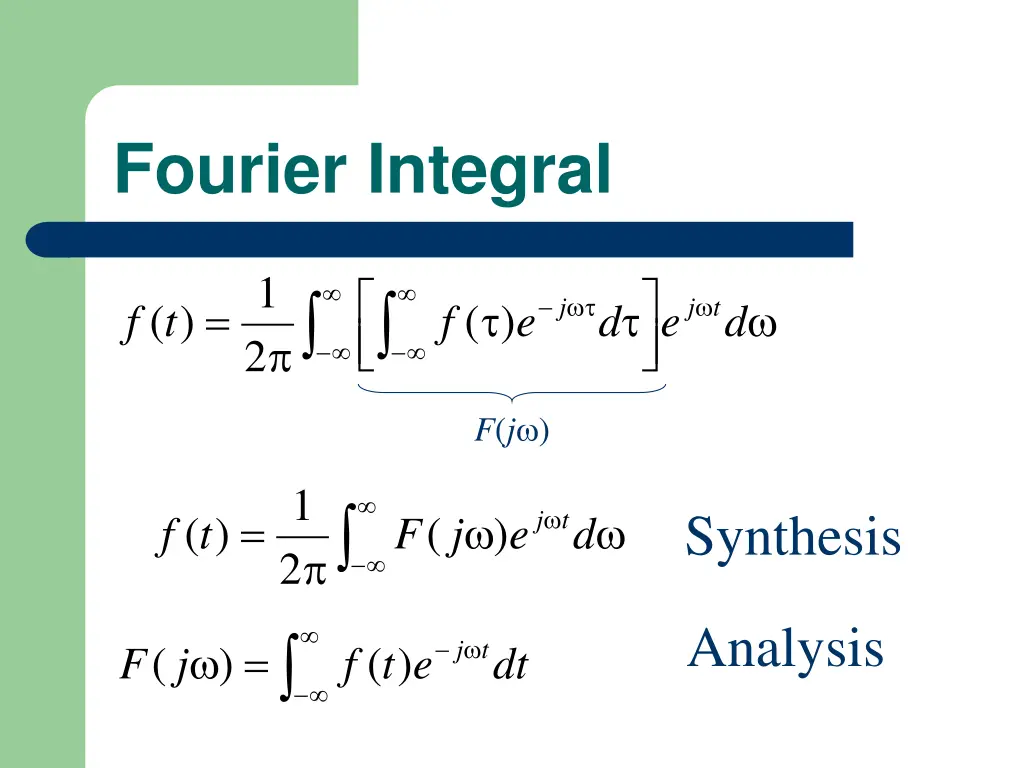 fourier integral 1