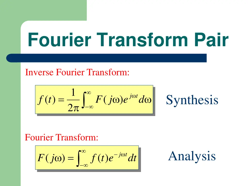fourier transform pair