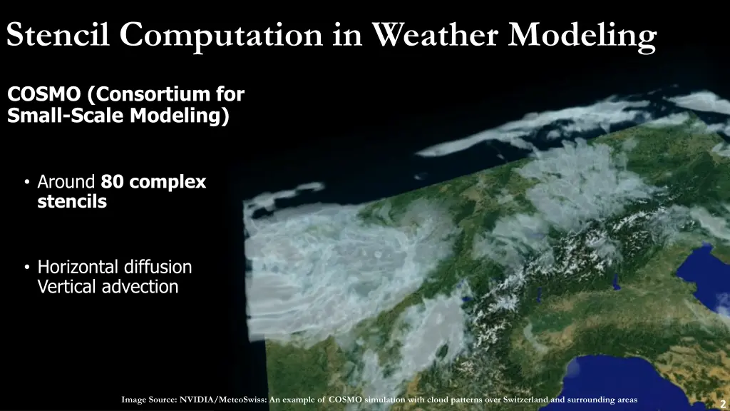 stencil computation in weather modeling
