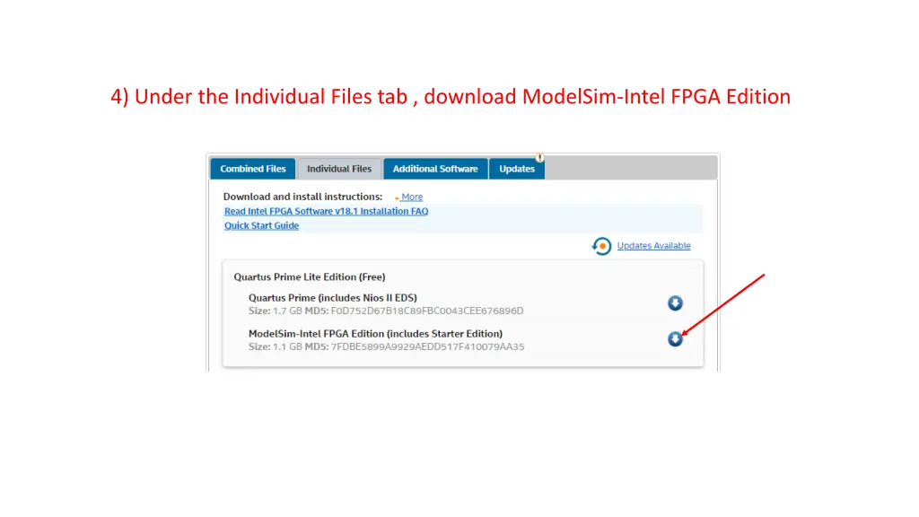 4 under the individual files tab download