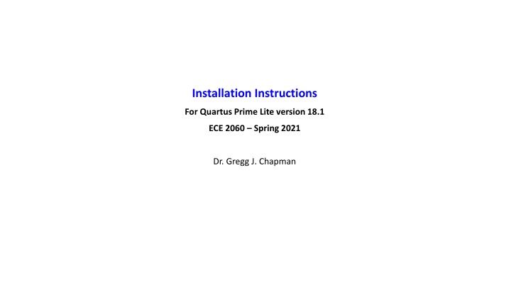 installation instructions