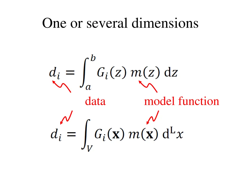 one or several dimensions 1