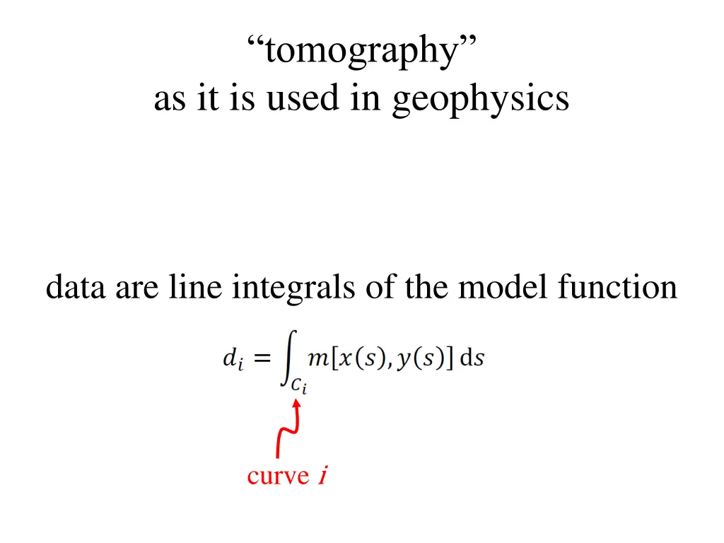 tomography as it is used in geophysics
