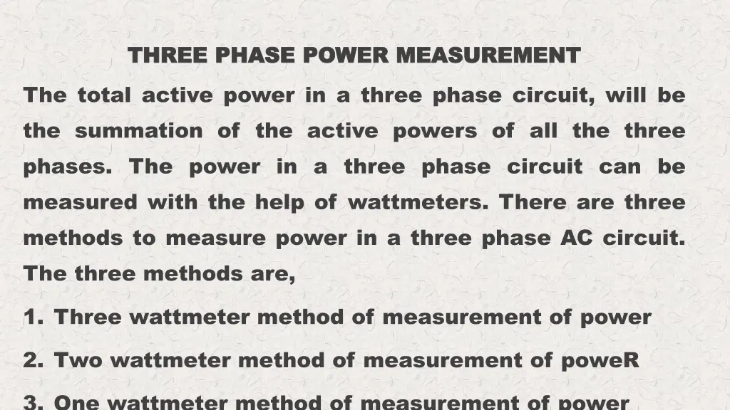 three phase power measurement three phase power