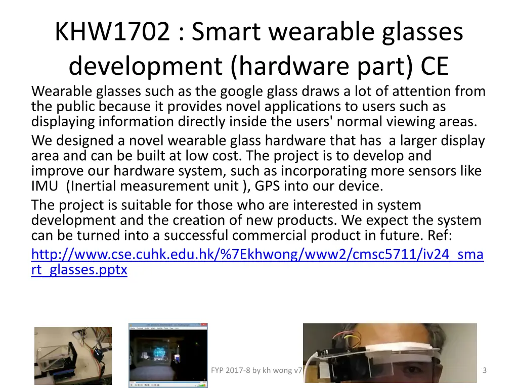 khw1702 smart wearable glasses development