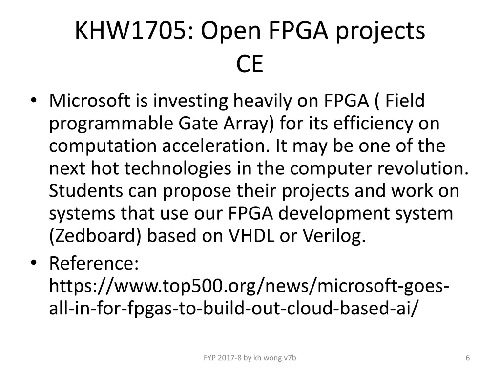 khw1705 open fpga projects ce microsoft
