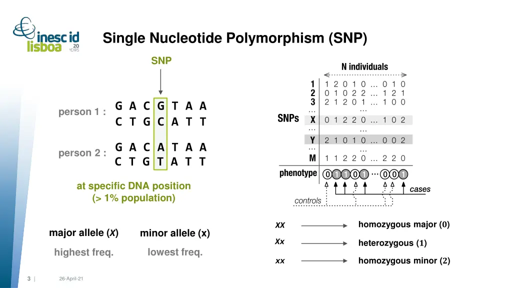 single nucleotide polymorphism snp