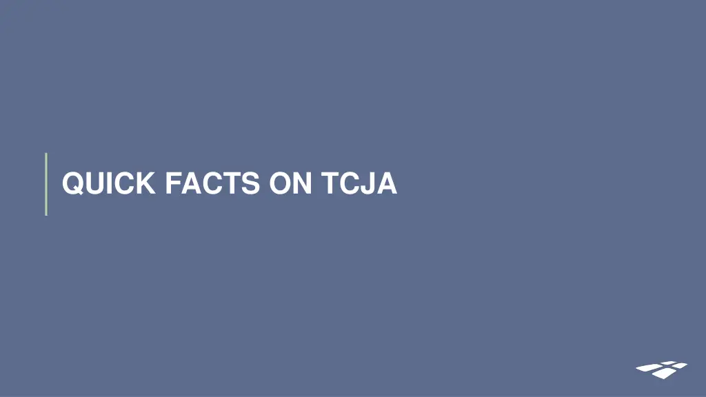 quick facts on tcja