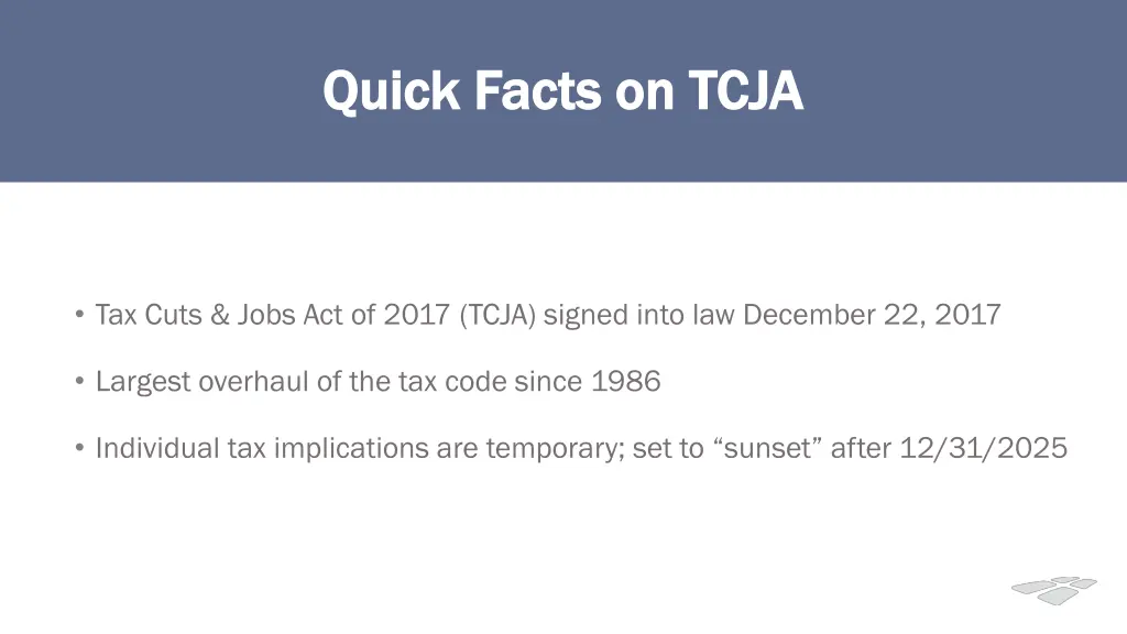 quick facts on tcja quick facts on tcja 1