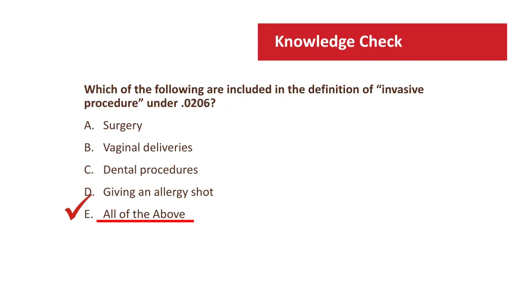 knowledge check