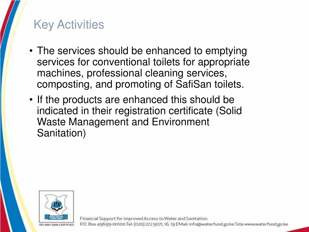 key activities
