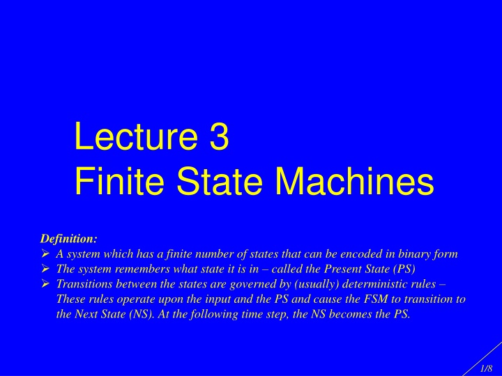 lecture 3 finite state machines