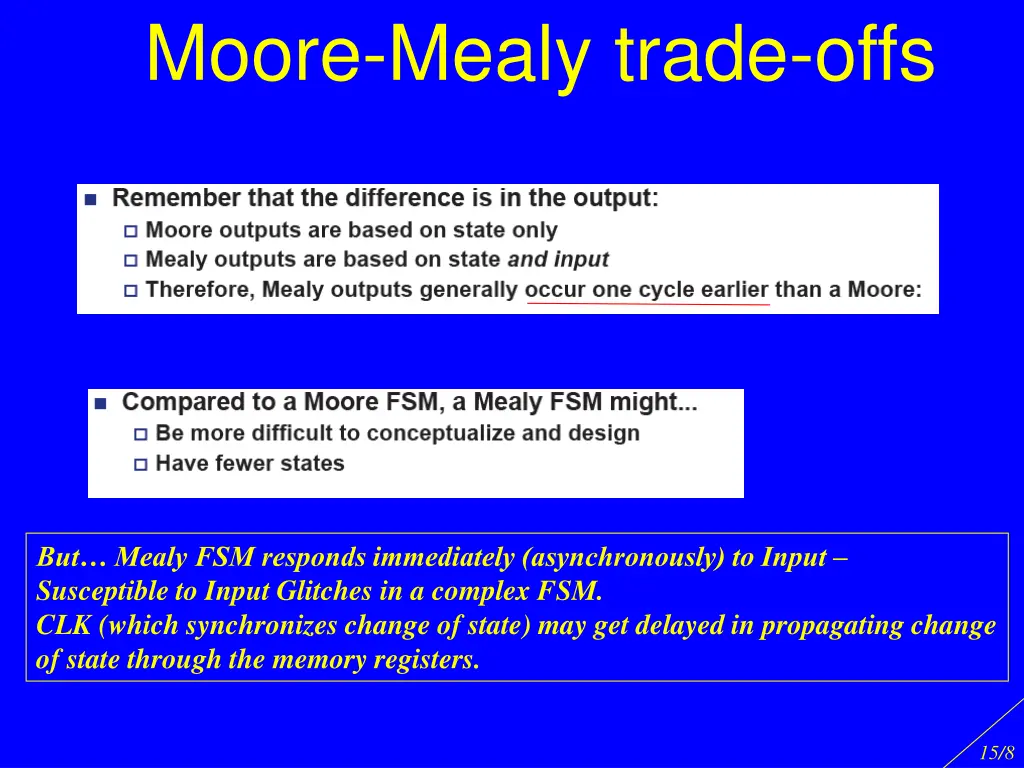moore mealy trade offs