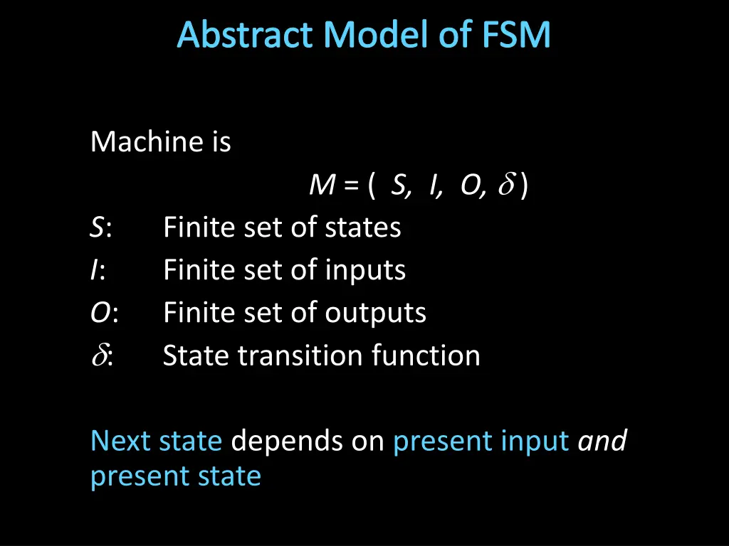 abstract model of fsm