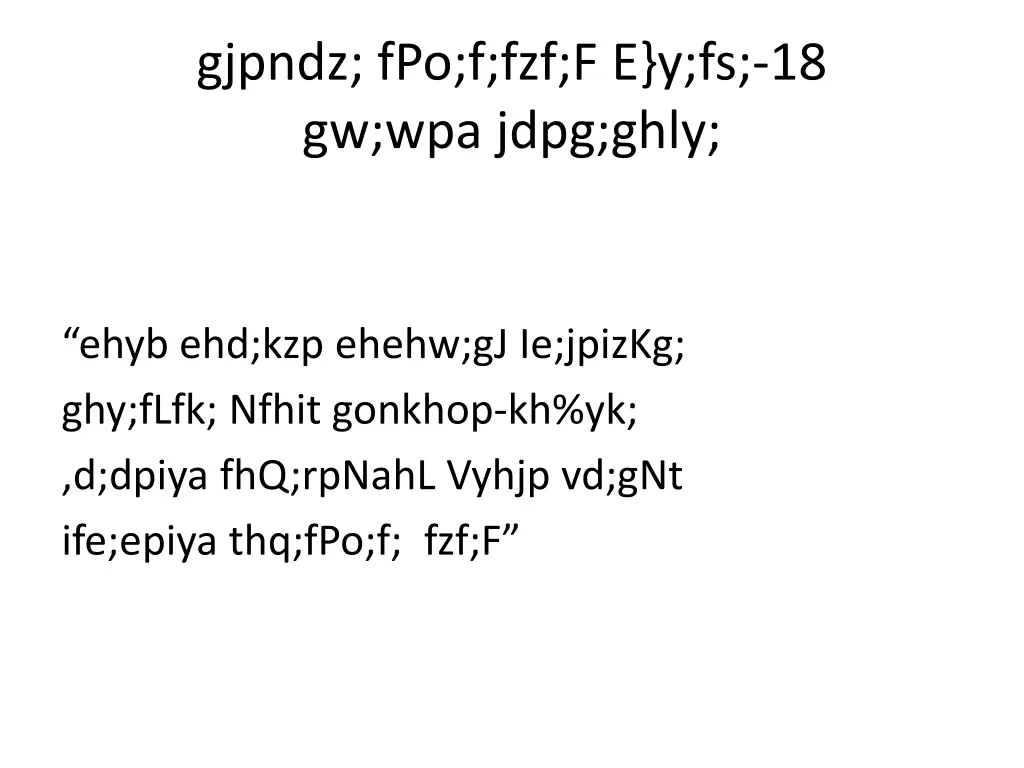 gjpndz fpo f fzf f e y fs 18 gw wpa jdpg ghly