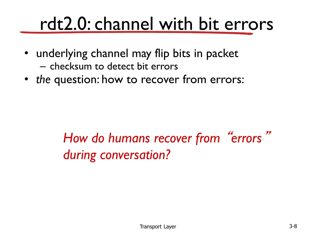 rdt2 0 channel with bit errors