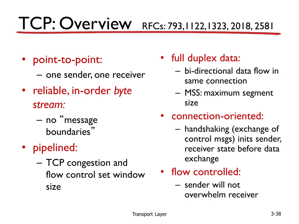 tcp overview rfcs 793 1122 1323 2018 2581