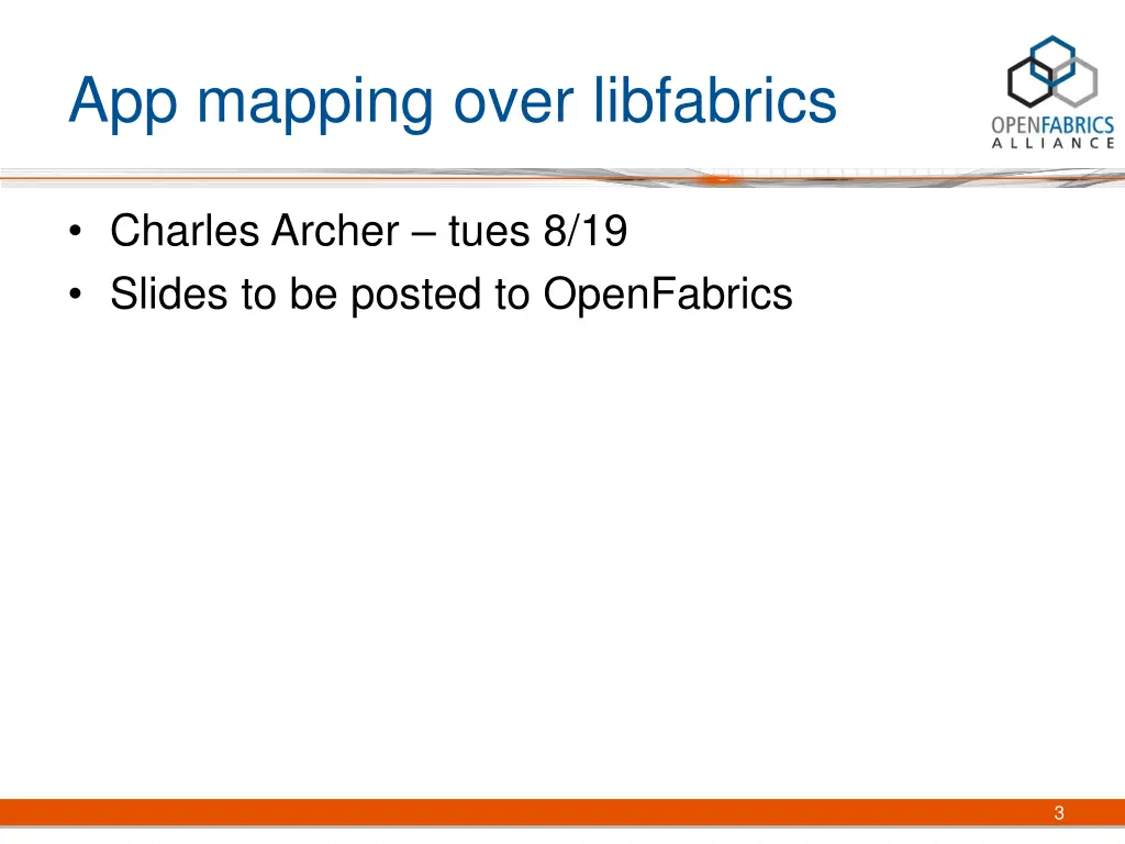 app mapping over libfabrics