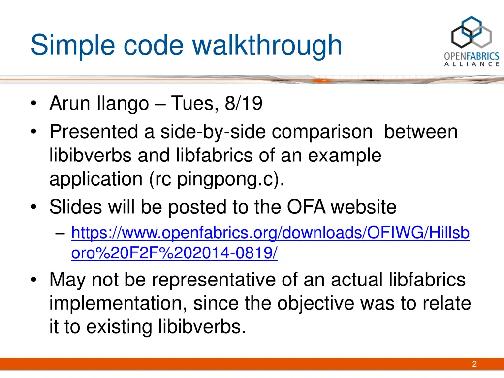 simple code walkthrough