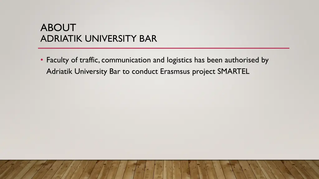 about adriatik university bar 2