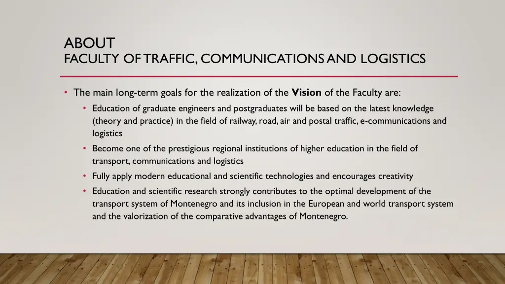 about faculty of traffic communications 1
