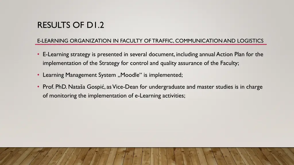results of d1 2
