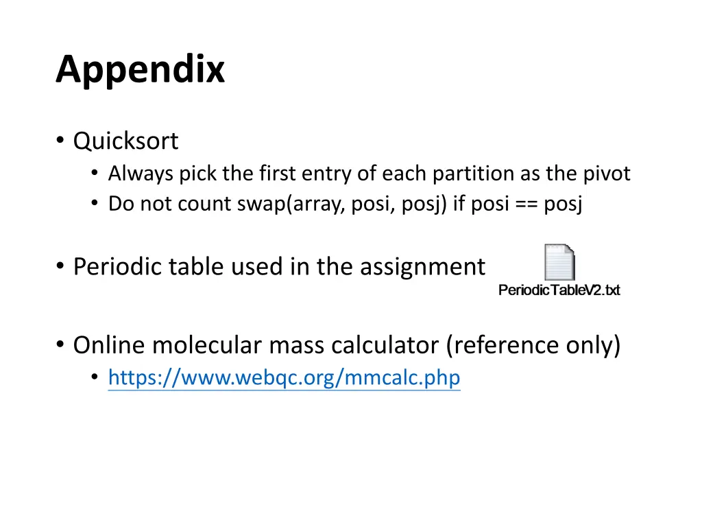 appendix