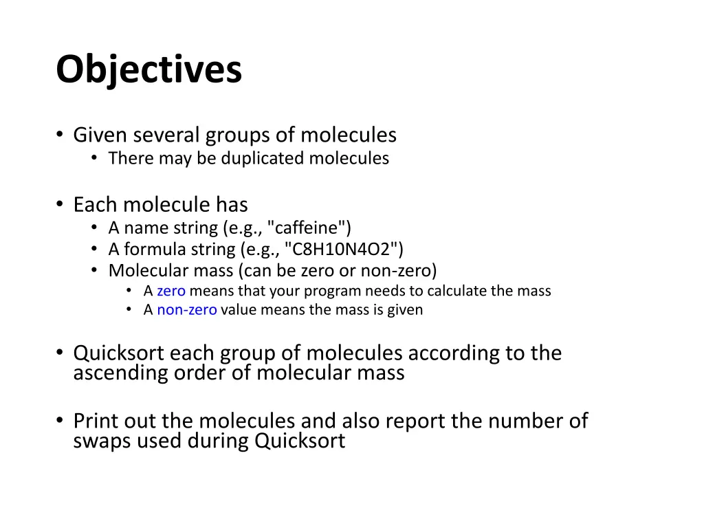 objectives