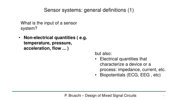 sensor systems general definitions 1