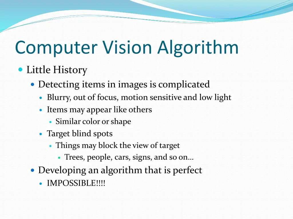 computer vision algorithm