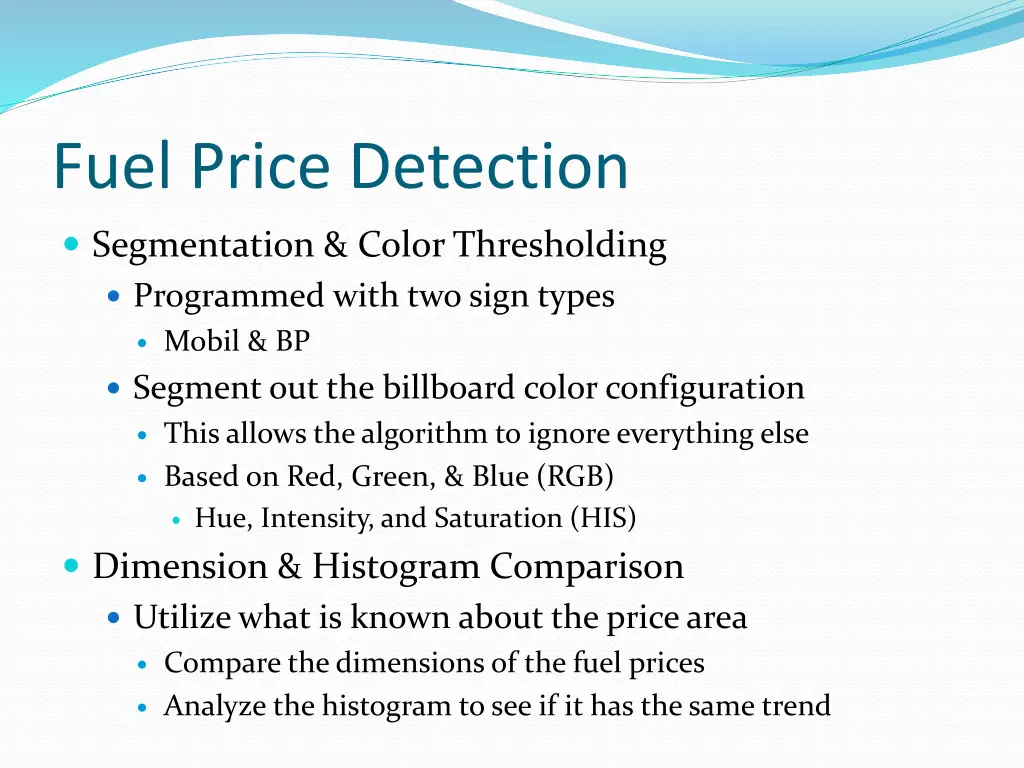 fuel price detection
