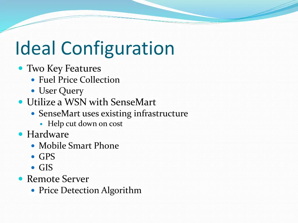ideal configuration two key features fuel price