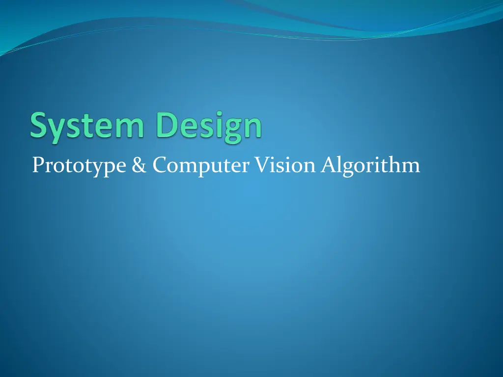 prototype computer vision algorithm