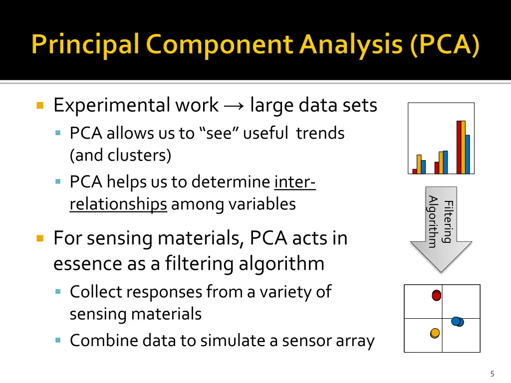 experimental work large data sets pca allows