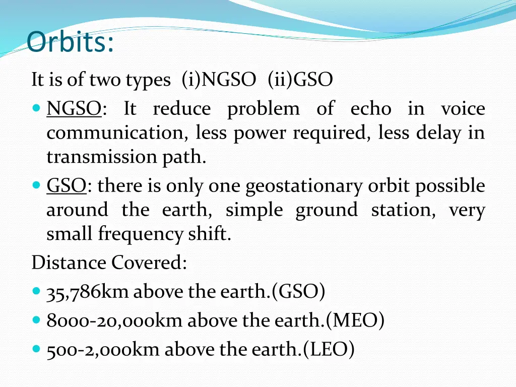 orbits