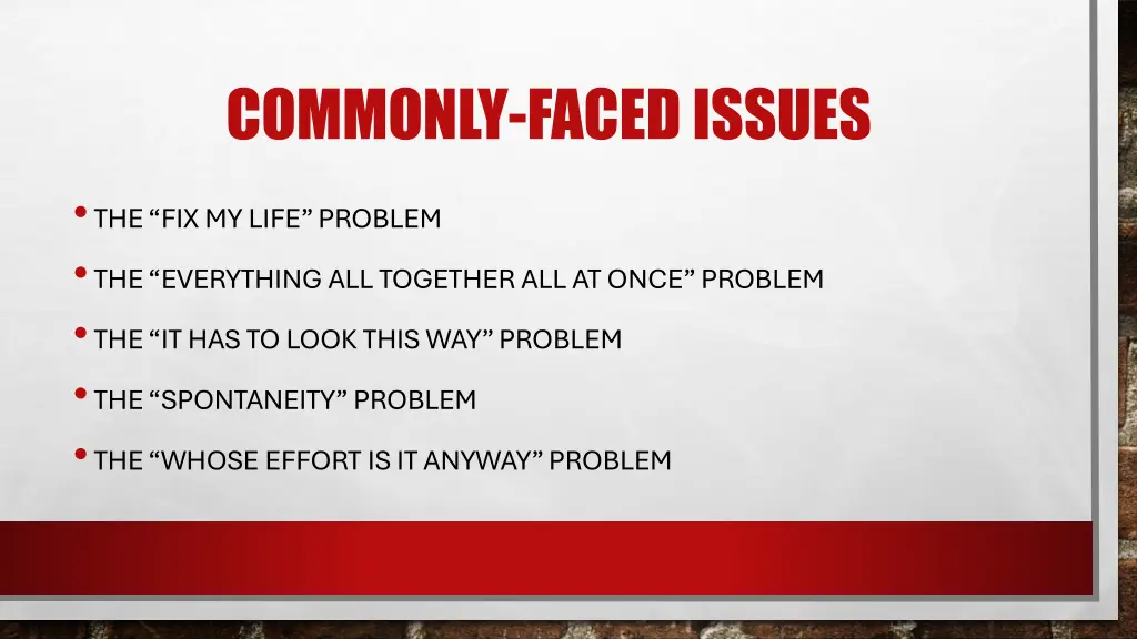 commonly faced issues