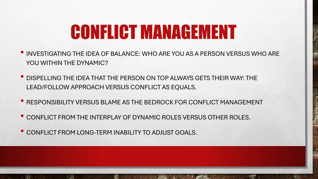 conflict management investigating the idea