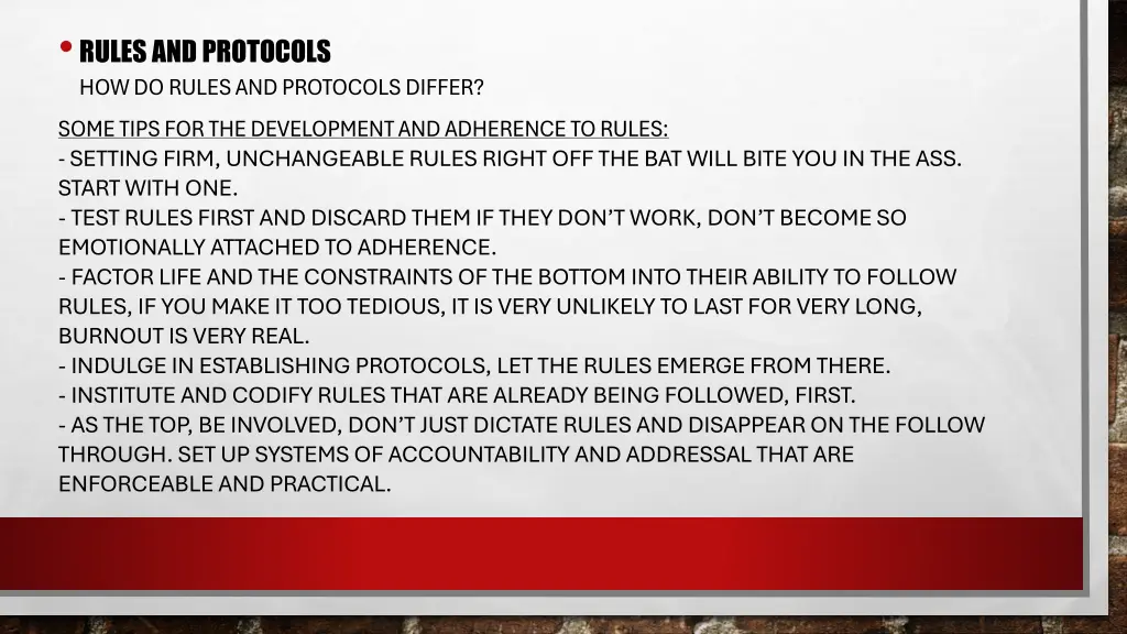 rules and protocols how do rules and protocols