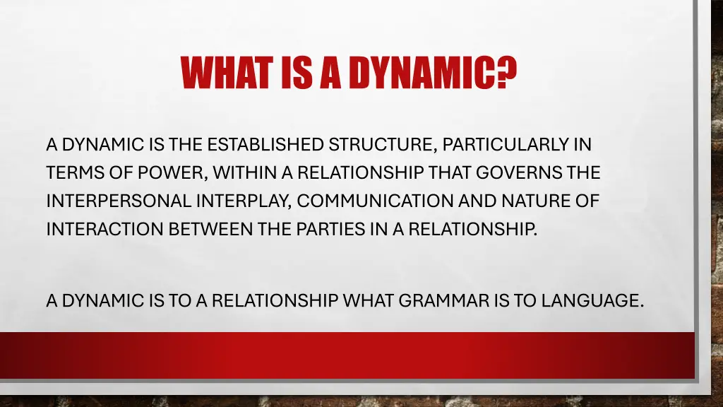 what is a dynamic