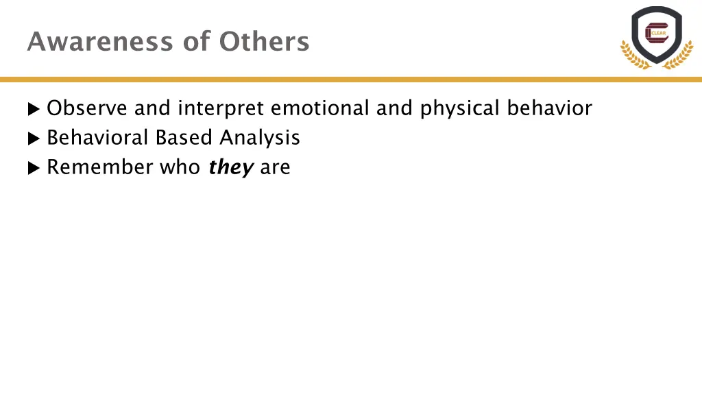 awareness of others