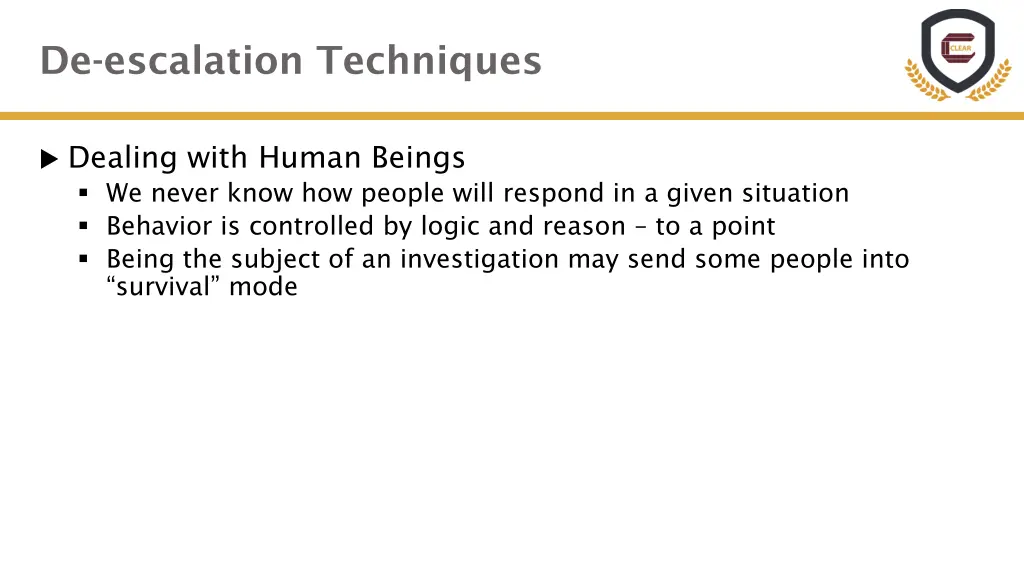 de escalation techniques 1