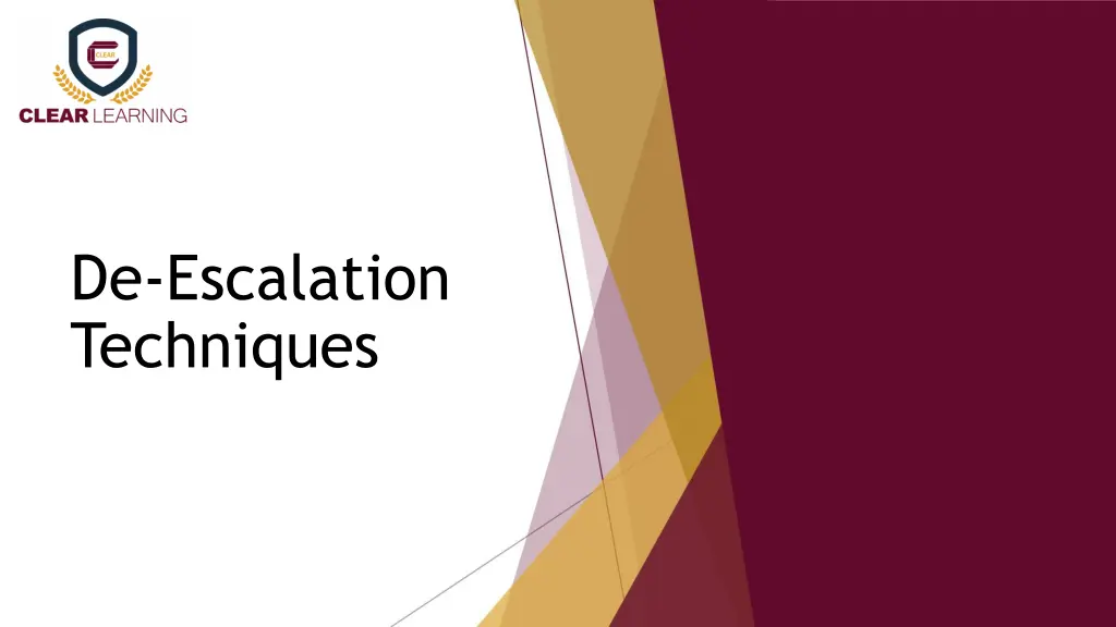 de escalation techniques