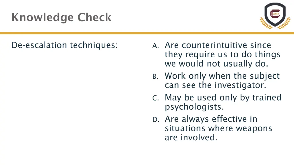 knowledge check
