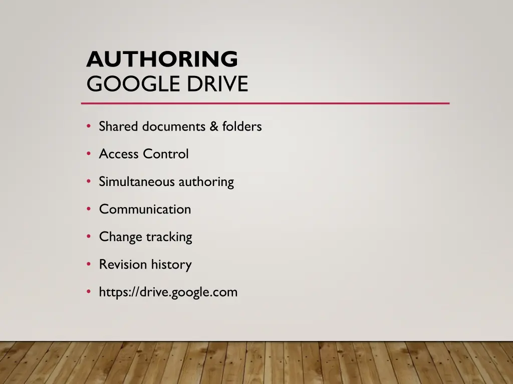 authoring google drive
