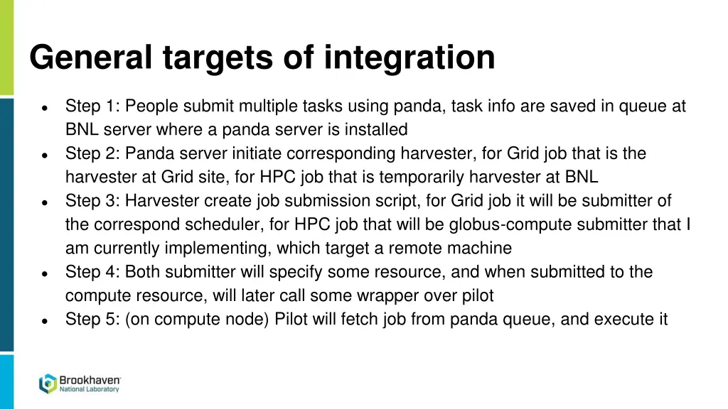 general targets of integration