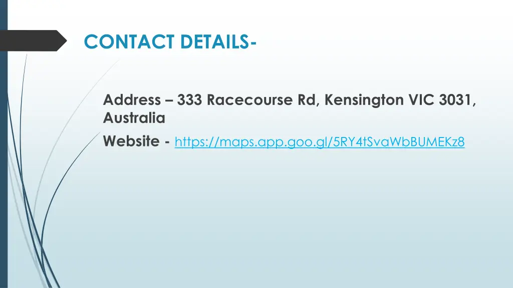 contact details