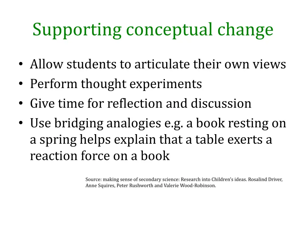 supporting conceptual change