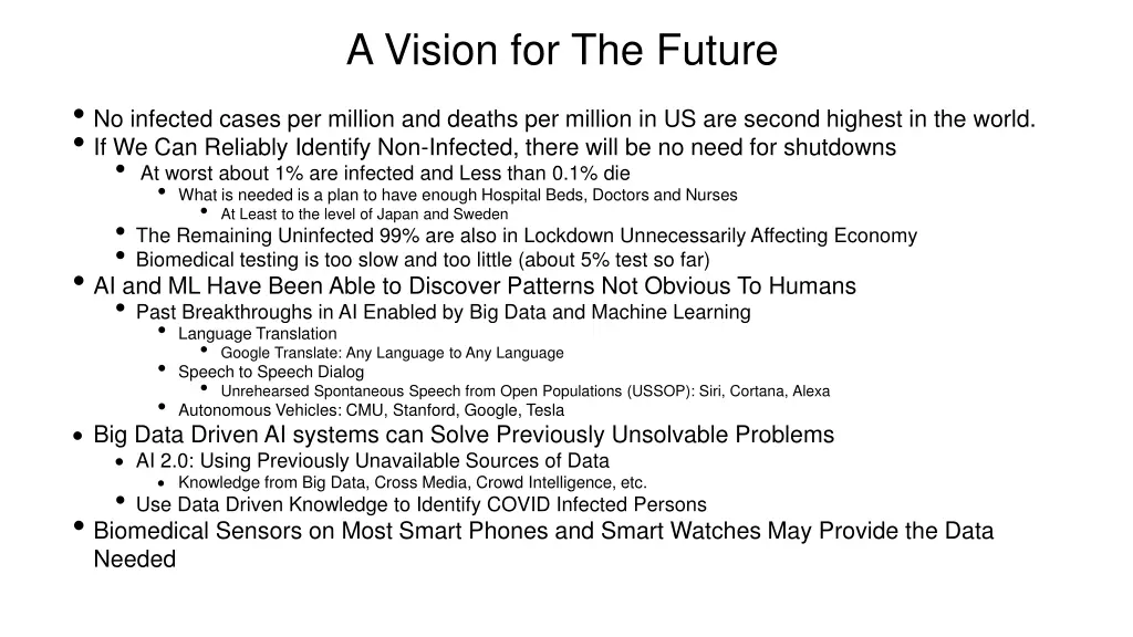 a vision for the future