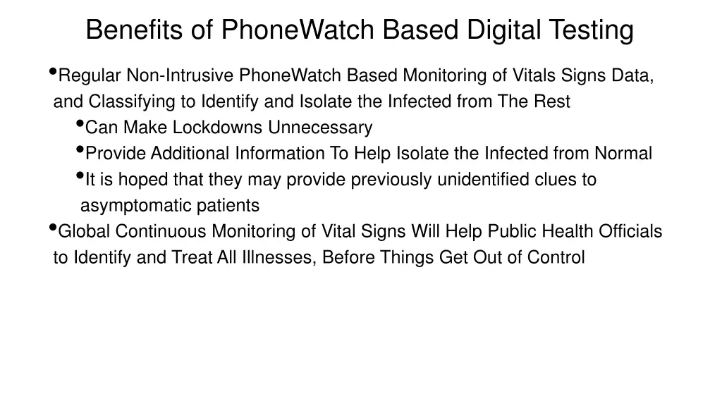 benefits of phonewatch based digital testing