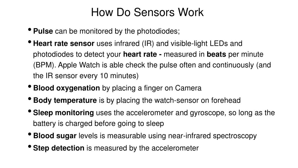 how do sensors work